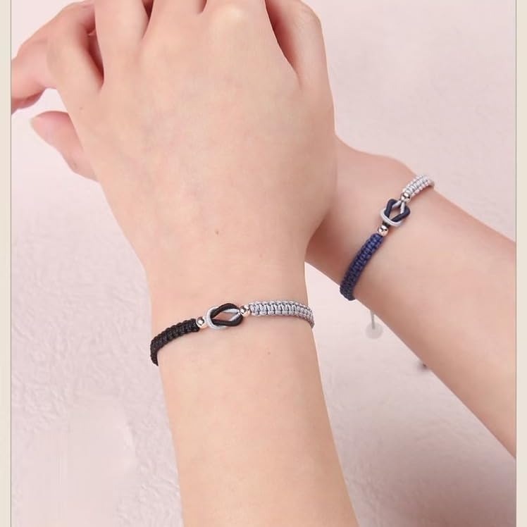 DivaGlamz To My Granddaughter-Infinity Forever Love Heart Bracelet, Natural Emperor Stone Double Layer Purple Beaded Woven Wrap Bracelets Adjustable Mind Peace Gift Jewelry - Image 2